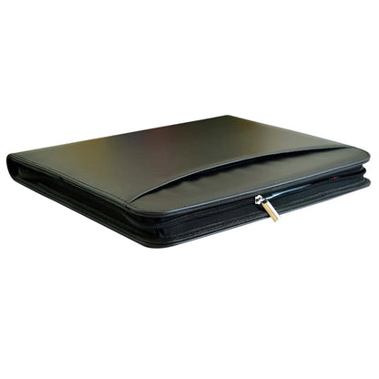 Faux Leather Zippered Portfolio