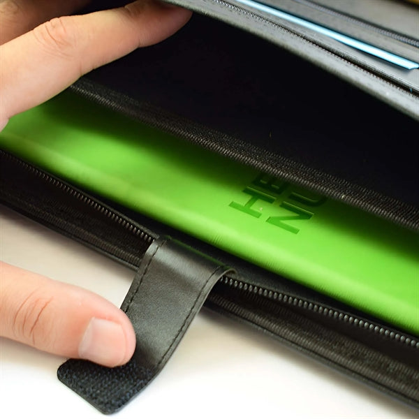 Faux Leather Zippered Portfolio