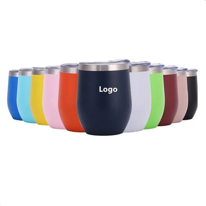 12Oz Insulated Wine Tumbler with Lid
