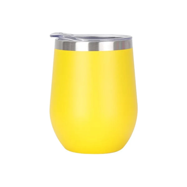 12Oz Insulated Wine Tumbler with Lid