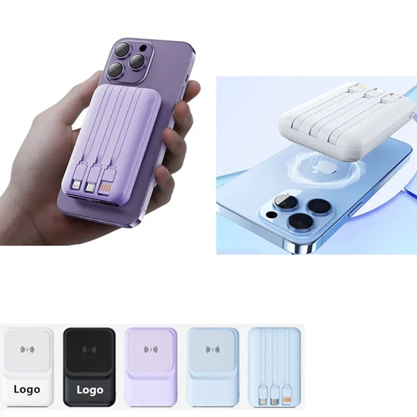 10000mAh Mini Magnetic Power Bank 15W Wireless Charger