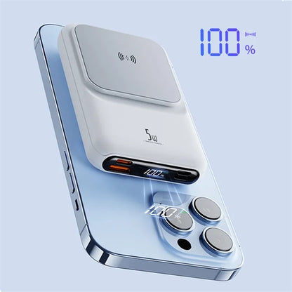 10000mAh Mini Magnetic Power Bank 15W Wireless Charger