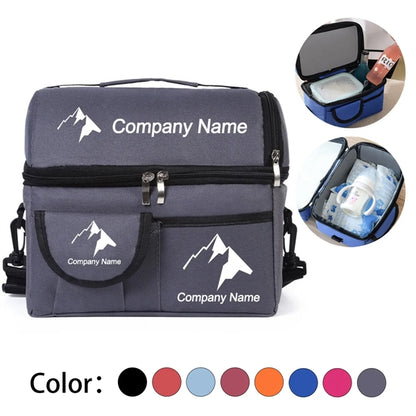 Double Layer Shoulder Insulated Bento Bag