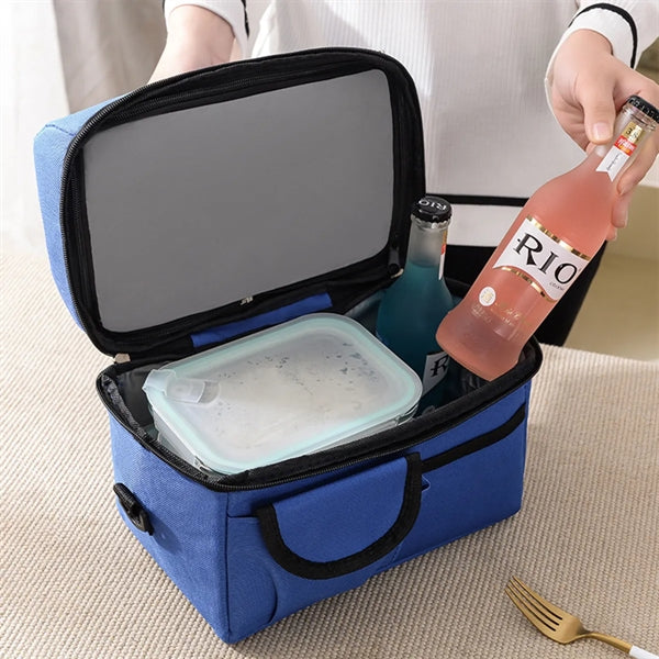 Double Layer Shoulder Insulated Bento Bag