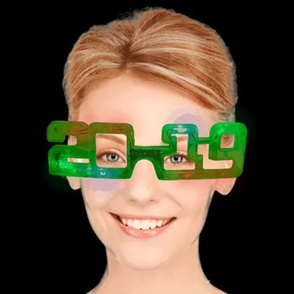 2019 Light-Up LED Glasses- Green