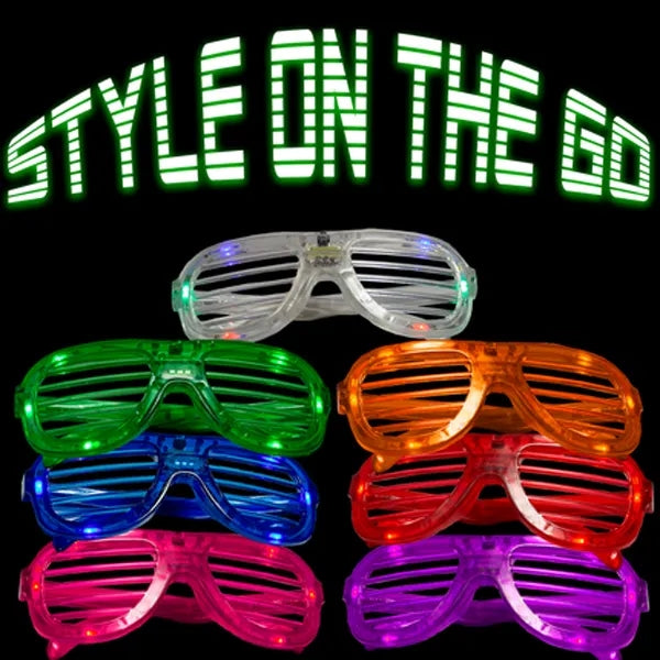 LED Flashing 80s Sunglasses