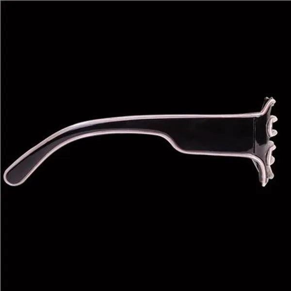 LED White Slotted EL Wire Eyeglasses