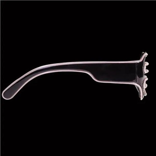 LED White Slotted EL Wire Eyeglasses