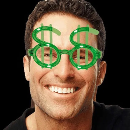 Light Up Green Dollar Shades