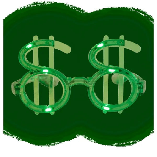 Light Up Green Dollar Shades