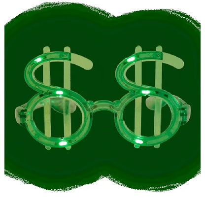 Light Up Green Dollar Shades