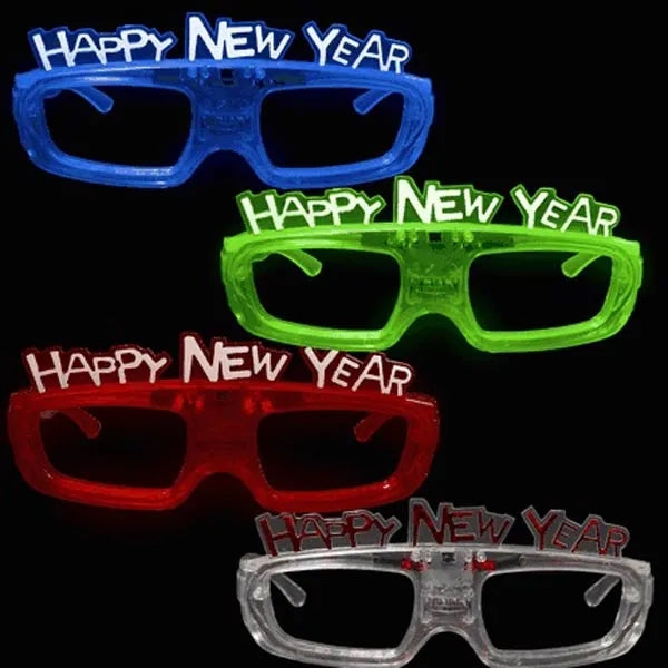 Sound Activated Light-Up "Happy New Year" Glasses