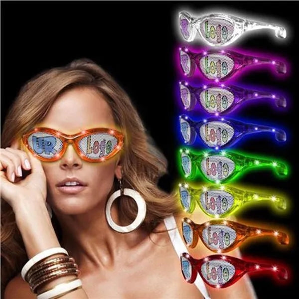 LED Purple Novelty Custom Sunglasses