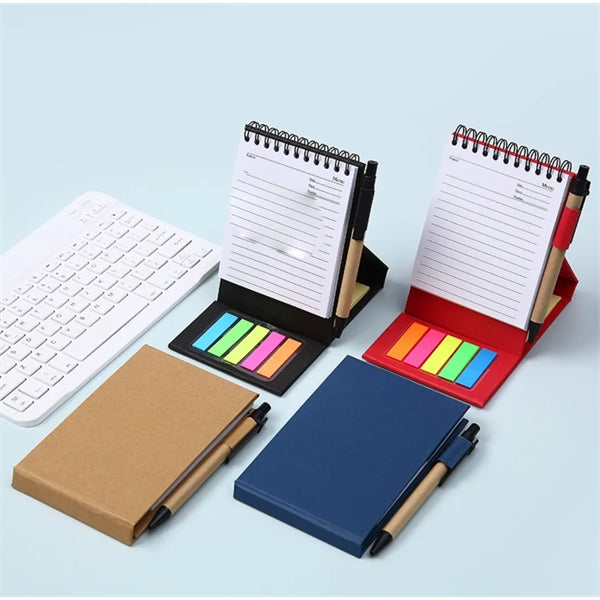 Coil Memo Pad with Pen and Sticky Notes