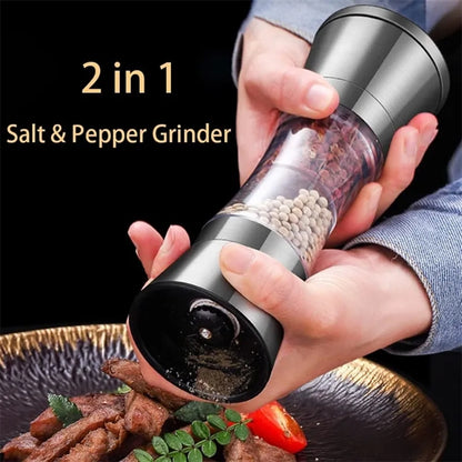 2 in 1 Salt and Pepper Shakers Manual Grinder