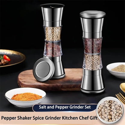 2 in 1 Salt and Pepper Shakers Manual Grinder