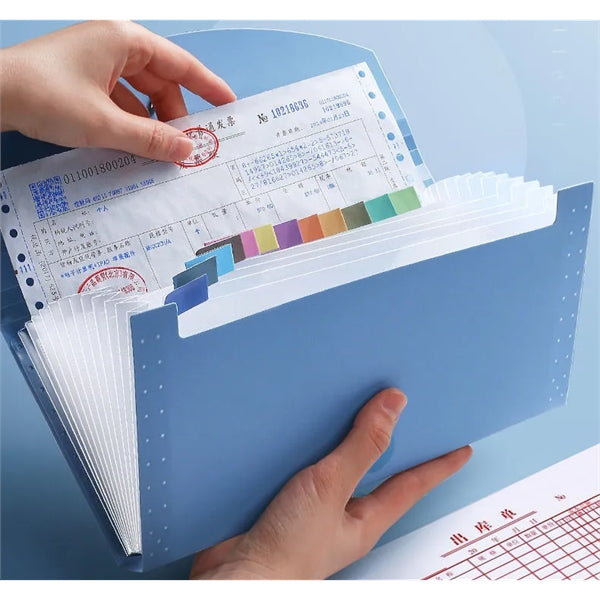 Invoice organizer expanding folder