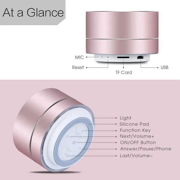 Wireless Bluetooth Speaker Subwoofer FM TF Metal