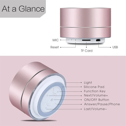Wireless Bluetooth Speaker Subwoofer FM TF Metal