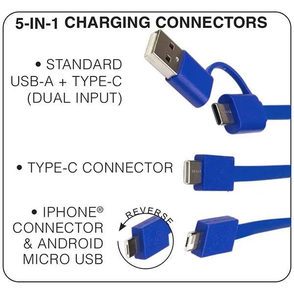 5-in-1 Cell Phone Charging Cable w/Phone Stand