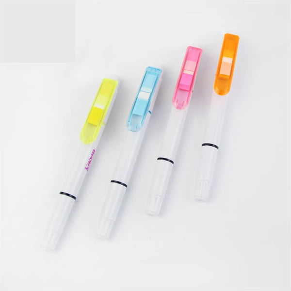 3 In 1 Highlighter Pen With Sticky Notes