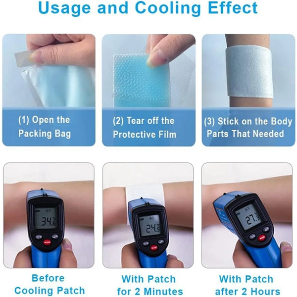 Cooling Gel Patches for Fever Headache Pain Relief Pads