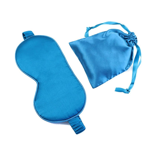 Pure Silk Sleep Eye Mask Cover with Elastic Strap and Bag