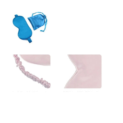 Pure Silk Sleep Eye Mask Cover with Elastic Strap and Bag