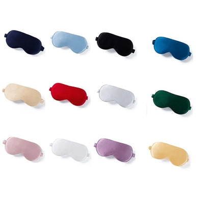 Pure Silk Sleep Eye Mask Cover with Elastic Strap and Bag