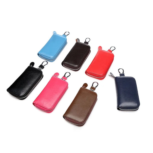 Premium Leather Car Keychain Bag