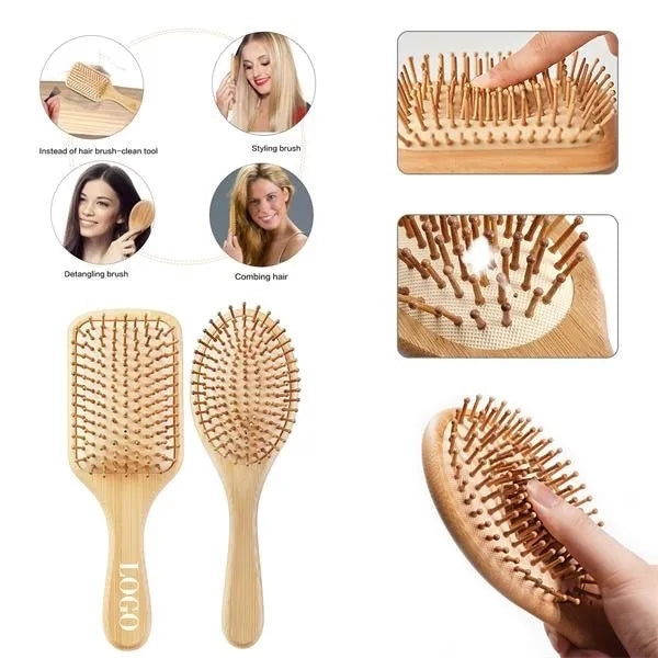Natural Wooden Bamboo Hair Combs set