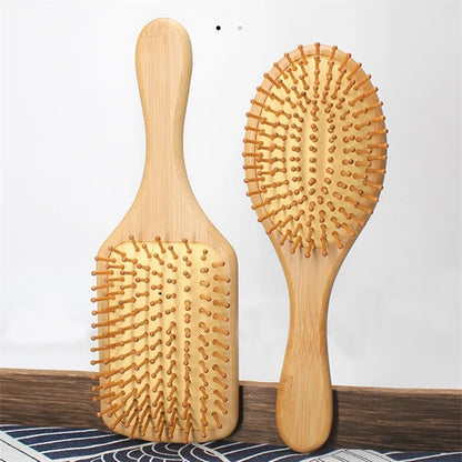 Natural Wooden Bamboo Hair Combs set
