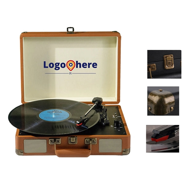 Portable Suitcase Record Player With Speakers