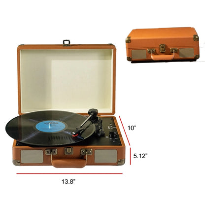 Portable Suitcase Record Player With Speakers