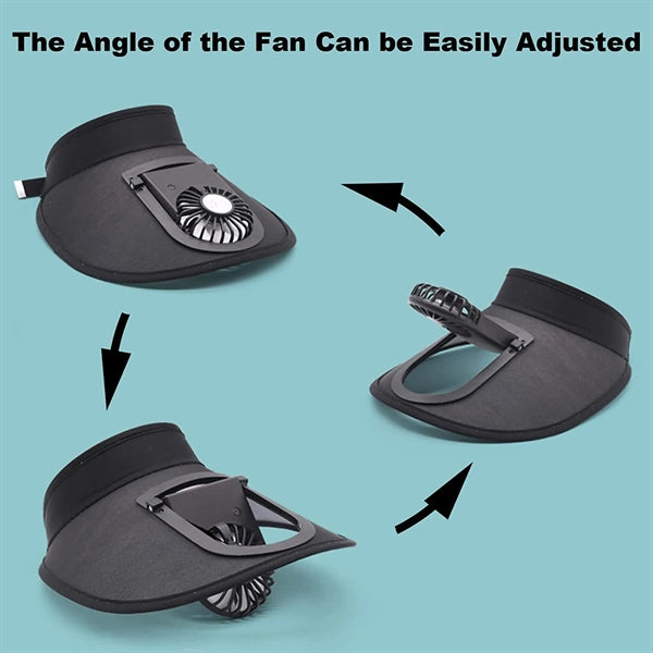 Sun Visors Hat with Fan