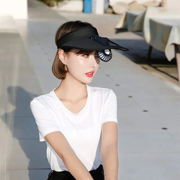 Sun Visors Hat with Fan