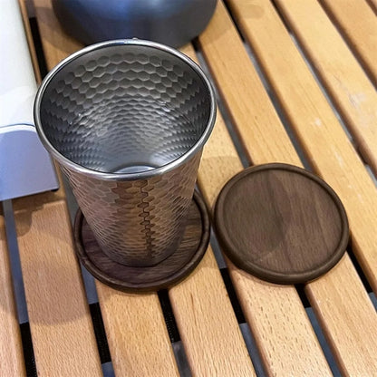 Portable Stainless Steel Hammered Mug