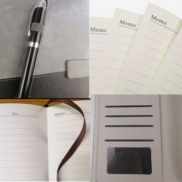 A5 Leather Business Notebook With Pen