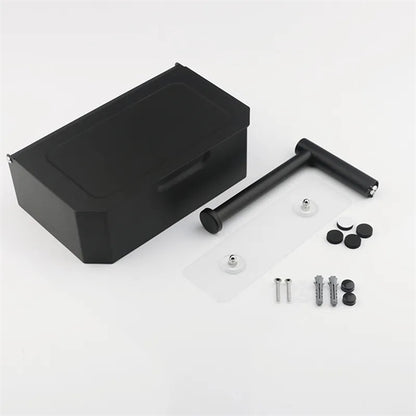 Toilet Paper Holder with Shelf and Storage
