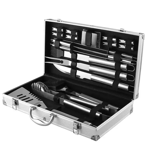 19 PCS Stainless Steel BBQ Grill Tools Set