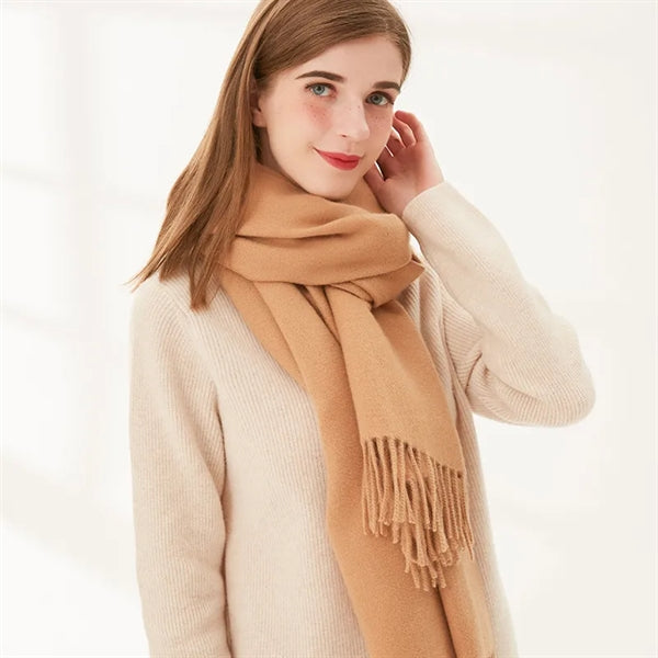 Women Large Soft Solid Shawl Pashmina Wrap Scarf