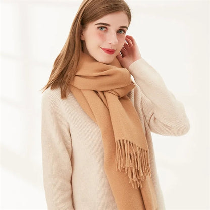 Women Large Soft Solid Shawl Pashmina Wrap Scarf