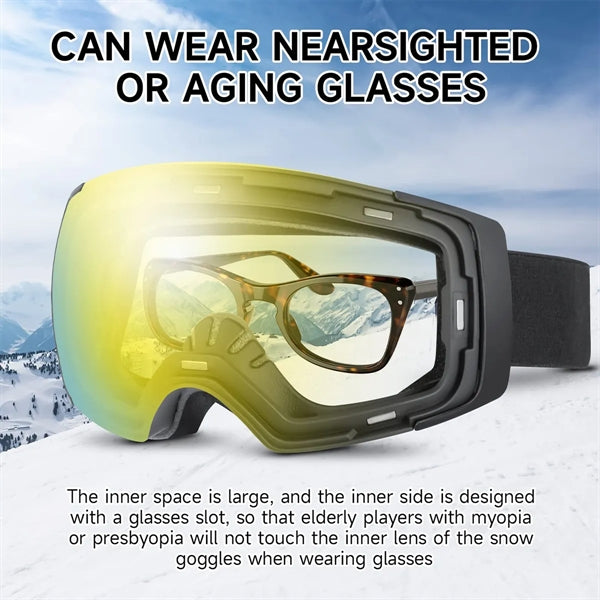 Outdoor Magnetic Anti-Fog Ski Goggles