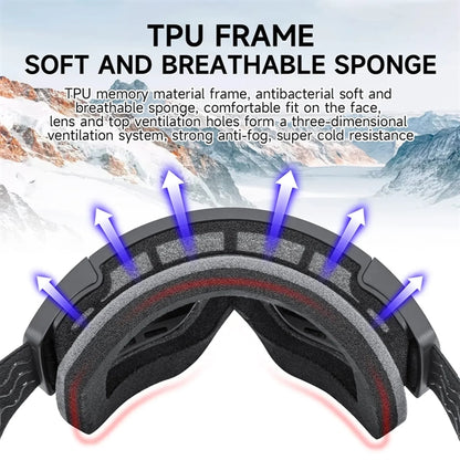 Outdoor Magnetic Anti-Fog Ski Goggles