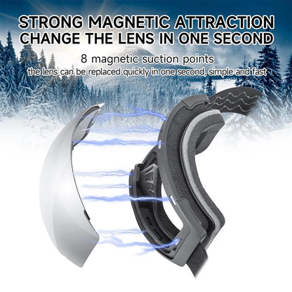 Outdoor Magnetic Anti-Fog Ski Goggles