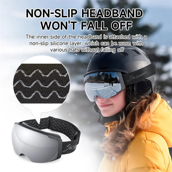 Outdoor Magnetic Anti-Fog Ski Goggles