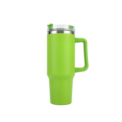 40oz Straw Thermos Cup With Handle