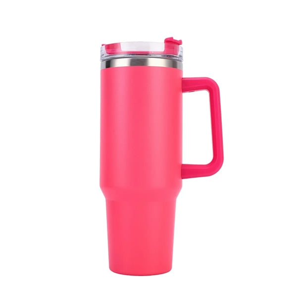 40oz Straw Thermos Cup With Handle
