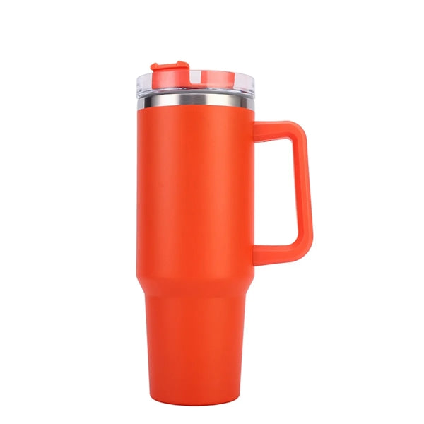 40oz Straw Thermos Cup With Handle