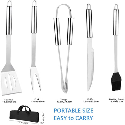 5 Pcs BBQ Grill Tool Kit